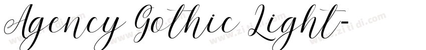 Agency Gothic Light字体转换